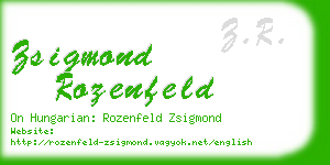 zsigmond rozenfeld business card
